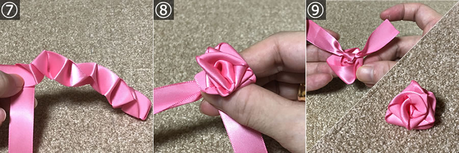 リボンで作るバラの作り方(3種類)！簡単にできる糸なしの方法はコレ 