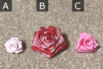 リボンで作るバラの作り方(3種類)！簡単にできる糸なしの方法はコレ 