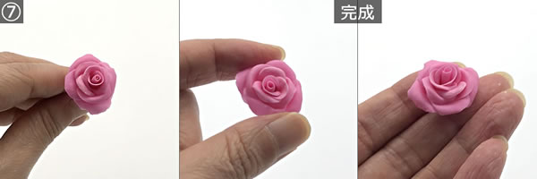 樹脂粘土で手作り♪「バラの花」の作り方 手順1～3
