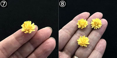 100均クラフトパンチで作る「たんぽぽの花」の作り方 手順7～8