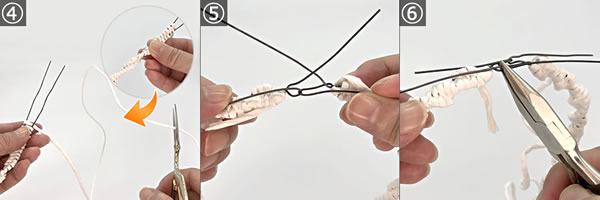 紙紐で手作り♪リース土台「小」の作り方！手順4～6